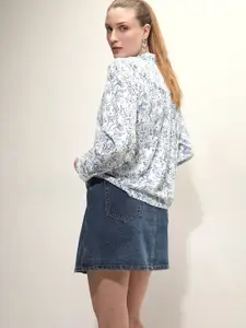 Vero Moda Women Floral Printed V-neck Long Sleeves Top