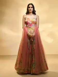 Alaya Advani Embroidered Ready to Wear Lehenga & Blouse With Dupatta