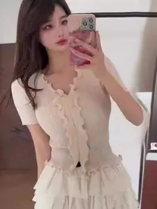 StyleCast Women V-Neck Short Sleeves Top