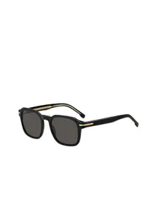 HUGO Men Rectangle UV Protected Lens Sunglasses 20680280751IR-BLACK