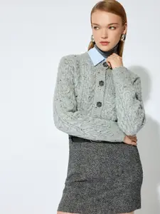 Koton Women Cable Knit Ribbed