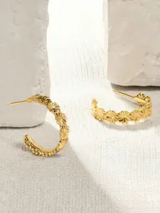 Accessorize Floral Half Hoop Earrings