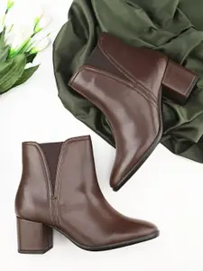 The Roadster Lifestyle Co Women Block Heeled Ankle Boots