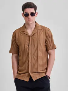 Snitch Men Smart Slim Fit Opaque Casual Shirt