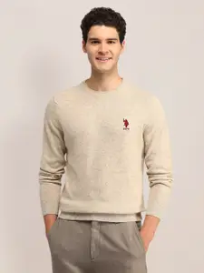U.S. Polo Assn. Men Round Neck Woollen Pullover