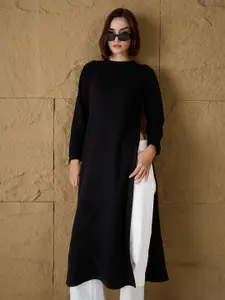 SASSAFRAS Women Cotton Longline Long Sleeves Pullover