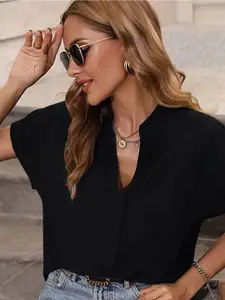 BAESD Women Mandarin Collar Regular Top