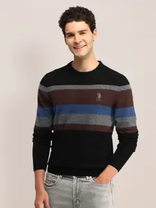 U.S. Polo Assn. Men Striped Woollen Pullover