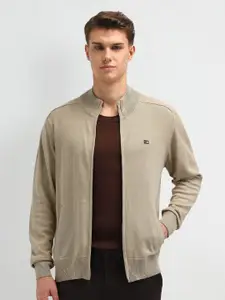 Arrow Sport Men Mock Collar Front-Open Sweaters