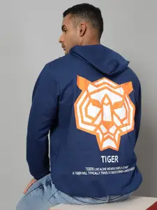 Rigo Men Graphic Printed Hooded Pullover Sweatshirt