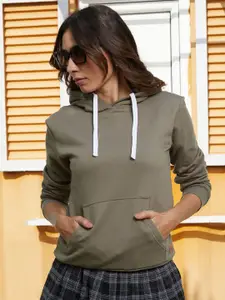 Campus Sutra Women Hooded Sweatshirt