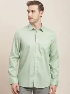 Turtle Men Classic Slim Fit Opaque Printed Formal Shirt