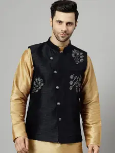 Utsav Fashion Men Embroidered Woven Nehru Jackets