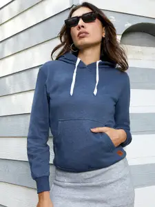 Campus Sutra Women Cotton Hooded Sweatshirt