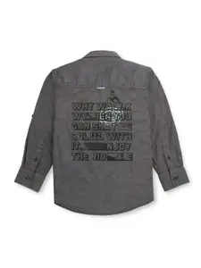 Gini and Jony Boys Standard Opaque Printed Casual Shirt
