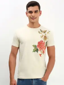 Allen Solly Men Floral Printed Pockets Slim Fit T-shirt