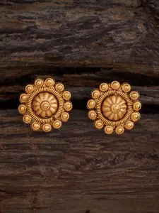 Kushal's Fashion Jewellery Gold-Plated Antique Circular Studs