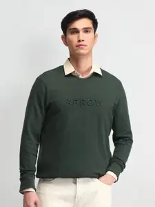 Arrow Sport Men Brand Logo Printed Cotton Round Neck Sweatshirt