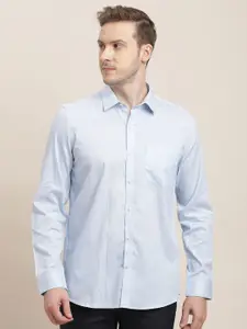 Turtle Men Classic Slim Fit Opaque Printed Formal Shirt