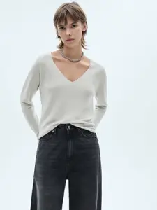 MANGO V-Neck Partywear Sweater