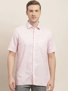 Turtle Men Classic Opaque Printed Formal Shirt