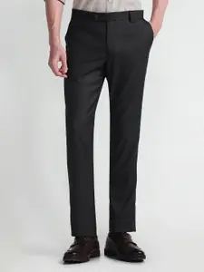 Arrow Men Checked Mid-Rise Formal Trousers