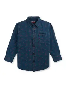 Gini and Jony Boys Standard Floral Opaque Printed Casual Shirt