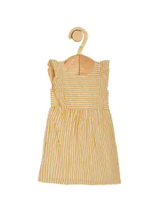 Creative Kids Girls Cotton Striped Printed A-Line Dress