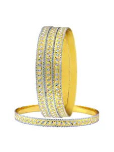 ZIVOM Set Of 4 Gold-Plated Bangle