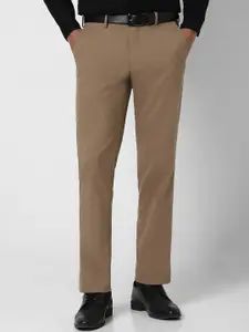 V Dot Men Textured Slim Fit Trousers