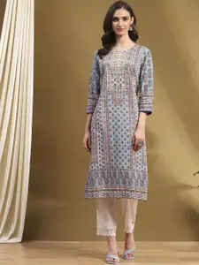 Biba Women Ethnic Motifs Printed Flared Sleeves Kurta