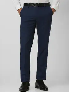 Van Heusen Men Slim Fit Mid-Rise Formal Trousers
