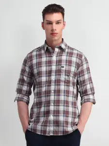 Arrow Sport Men Slim Fit Opaque Checked Casual Shirt