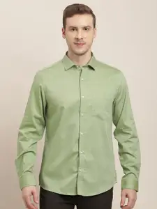 Turtle Men Classic Slim Fit Opaque Formal Shirt