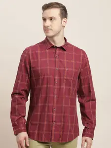 Turtle Men Relaxed Slim Fit Tartan Checks Opaque Checked Casual Shirt