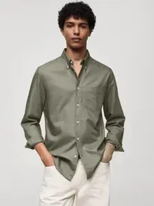 MANGO MAN Pure Cotton Oxford Casual Shirt