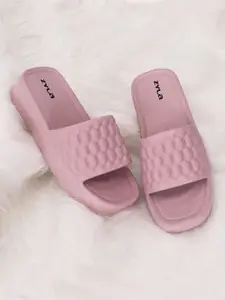 Zyla Women Solid Rubber Sliders