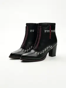Theater Women Puppet Master Block Heel Winter Boots
