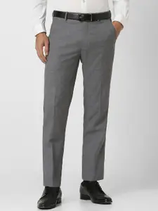 Van Heusen Men Slim Fit Mid-Rise Formal Trousers