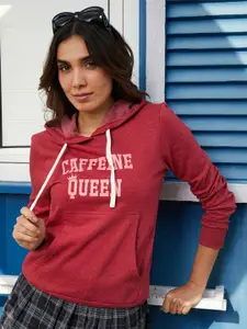 Campus Sutra Women Printed Hooded Sweatshirt