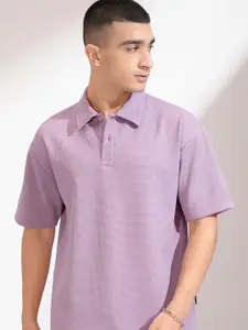 HIGHLANDER Men Polo Collar Drop-Shoulder Sleeves T-shirt