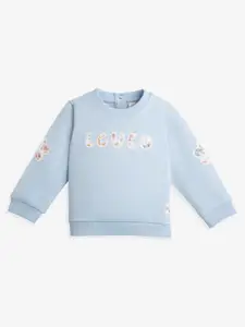 Ed-a-Mamma Baby Girls Printed Round Neck Long Sleeves Sweatshirt