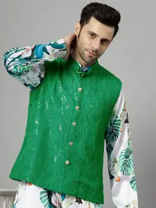 Utsav Fashion Men Embroidered Nehru Jackets