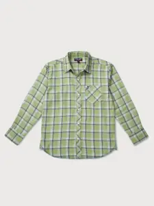 Gini and Jony Boys Standard Opaque Checked Casual Shirt