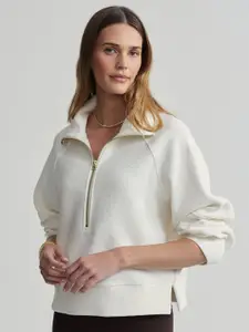 Kotty Women Shirt Collar Long Sleeves Pullover Sweatshirt