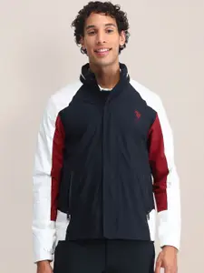 U.S. Polo Assn. Men Colourblocked Sporty Jacket