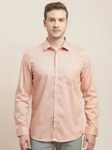 Turtle Men Classic Slim Fit Opaque Printed Formal Shirt