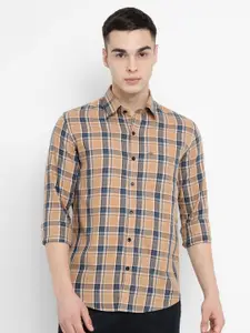 Allen Cooper Men Slim Fit Tartan Checks Opaque Checked Casual Shirt