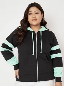 BRINNS Women Colourblocked Hooded Sweatshirt