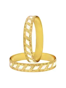 ZIVOM Set of 2 Gold-Plated Metal Bangles